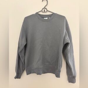 TNA Gray Sweatfleece Cozy Fleece Crewneck